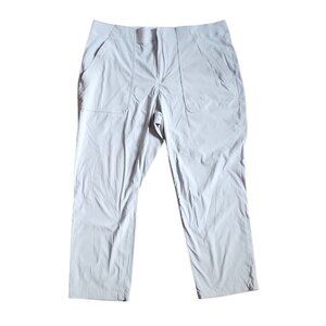 Eddie Bauer Pants Womens Size 12 Pull On Crop Gray Performance Hiking Outdoor